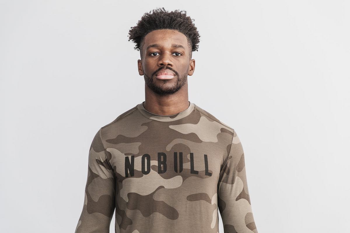 Nobull Men\'s Long Sleeves Camo | Australia (IF3729)